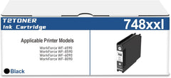 748XXL Ink Cartridge Remanufactured 748 T748 748XXL T748XXL High Capacity (T748XXL120) Replacement for Workforce Pro WF-6590, WF-8590, WF-6090, WF-8090(Black)