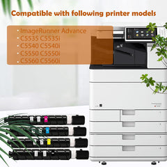 GPR-55 Toner Cartridge Remanufactured GPR55 Toner Cartridge Repalcement for ImageRunner Advance C5535 C5535i C5540 C5550 C5560 Printer(4-Pack)