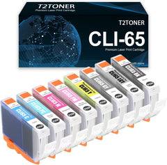 CLI-65 CLI65 Remanufactured 8 Packs Ink Cartridge for PIXMA PRO-200 Professional Photographic Inkjet Printer.