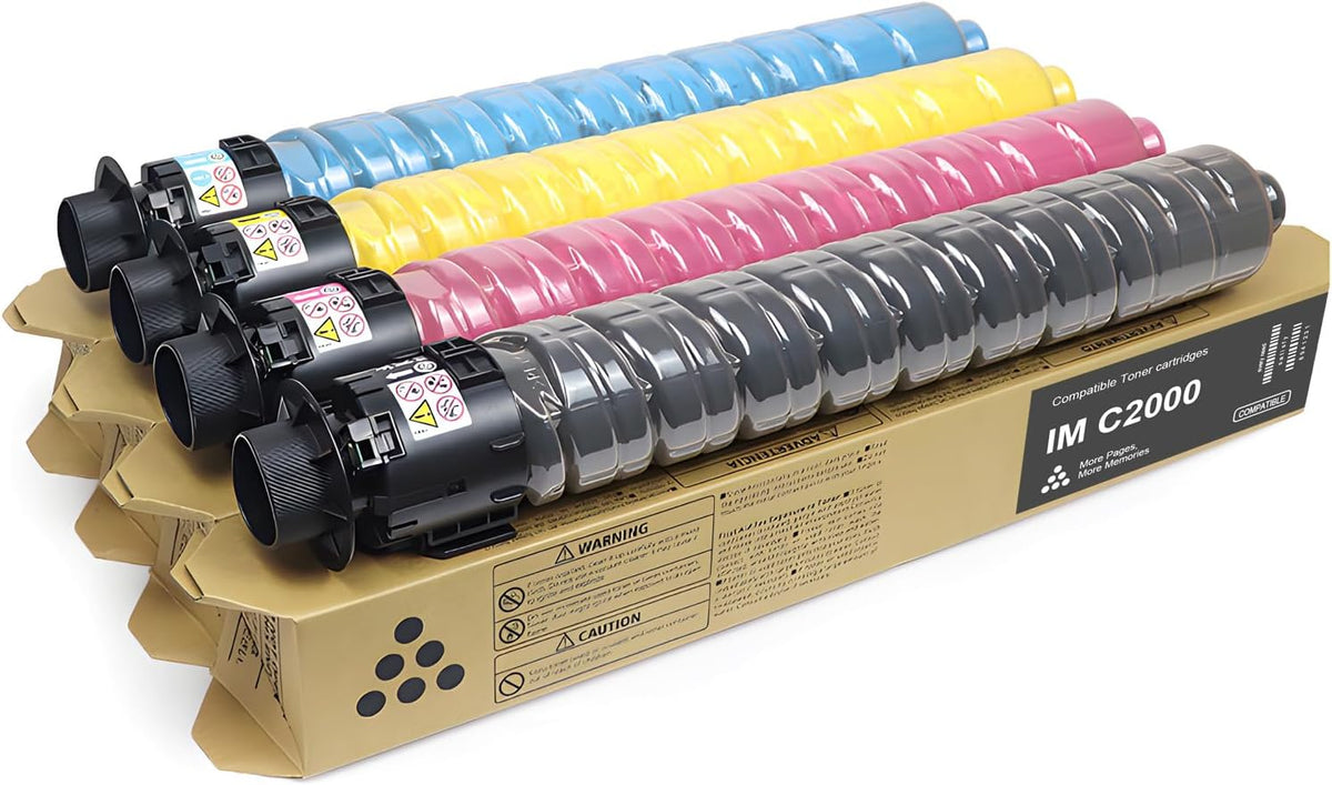 IMC2000 IMC2500 Toner Cartridge Remanufactured 842307 842308 842309 842310 Toner Cartridge Compatible for IM C2000 IM C2500 Printer. Black Cyan Magenta Yellow.