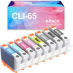 CLI-65 Remanufactured CLI65 Ink Cartridge for PIXMA PRO-200 Professional Photographic Inkjet Printer 8 Packs