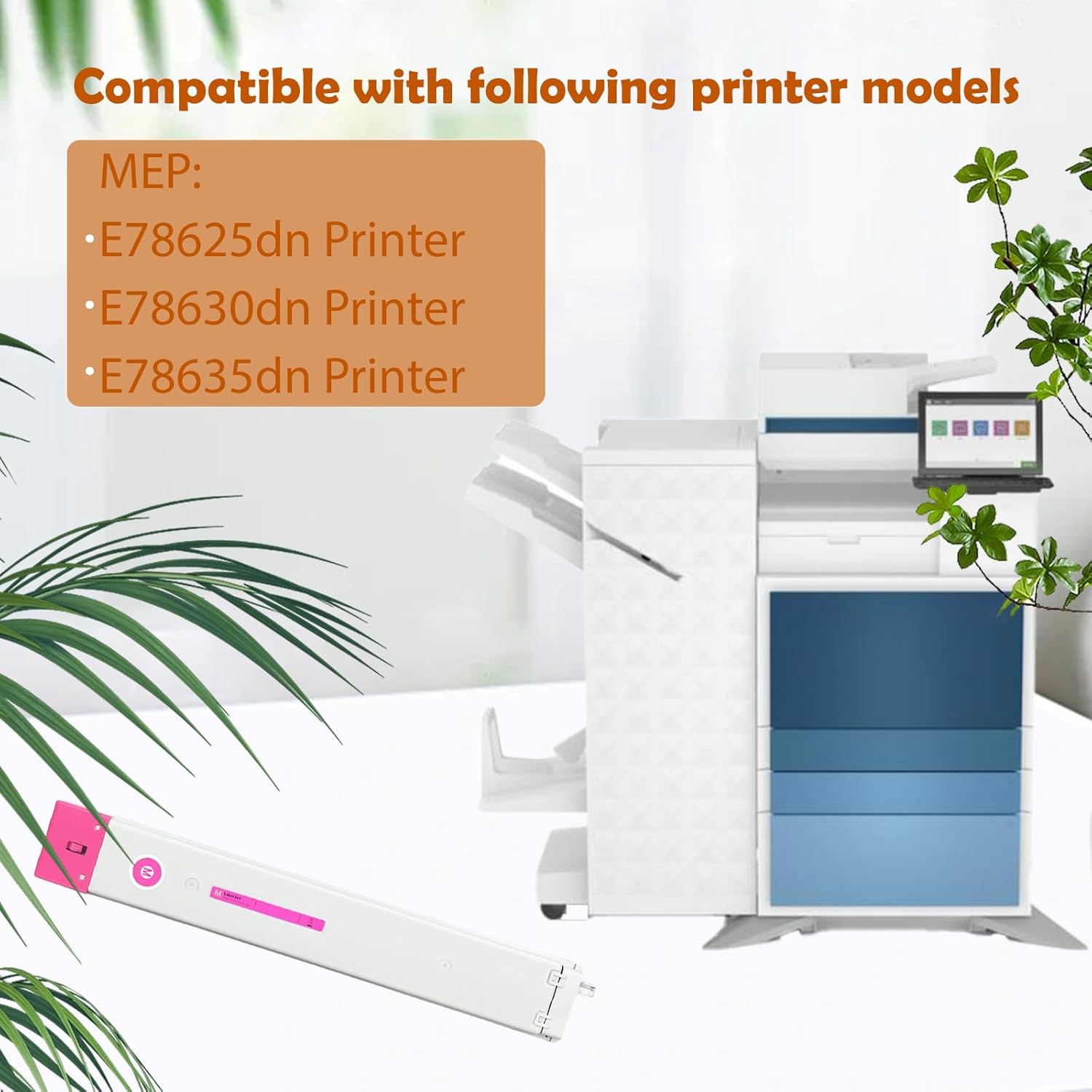 Remanufactured W9153MC Toner Cartridge Replacement for MEP E78625dn E78630dn E78635dn Printer 1Magenta (24,000 Pages)