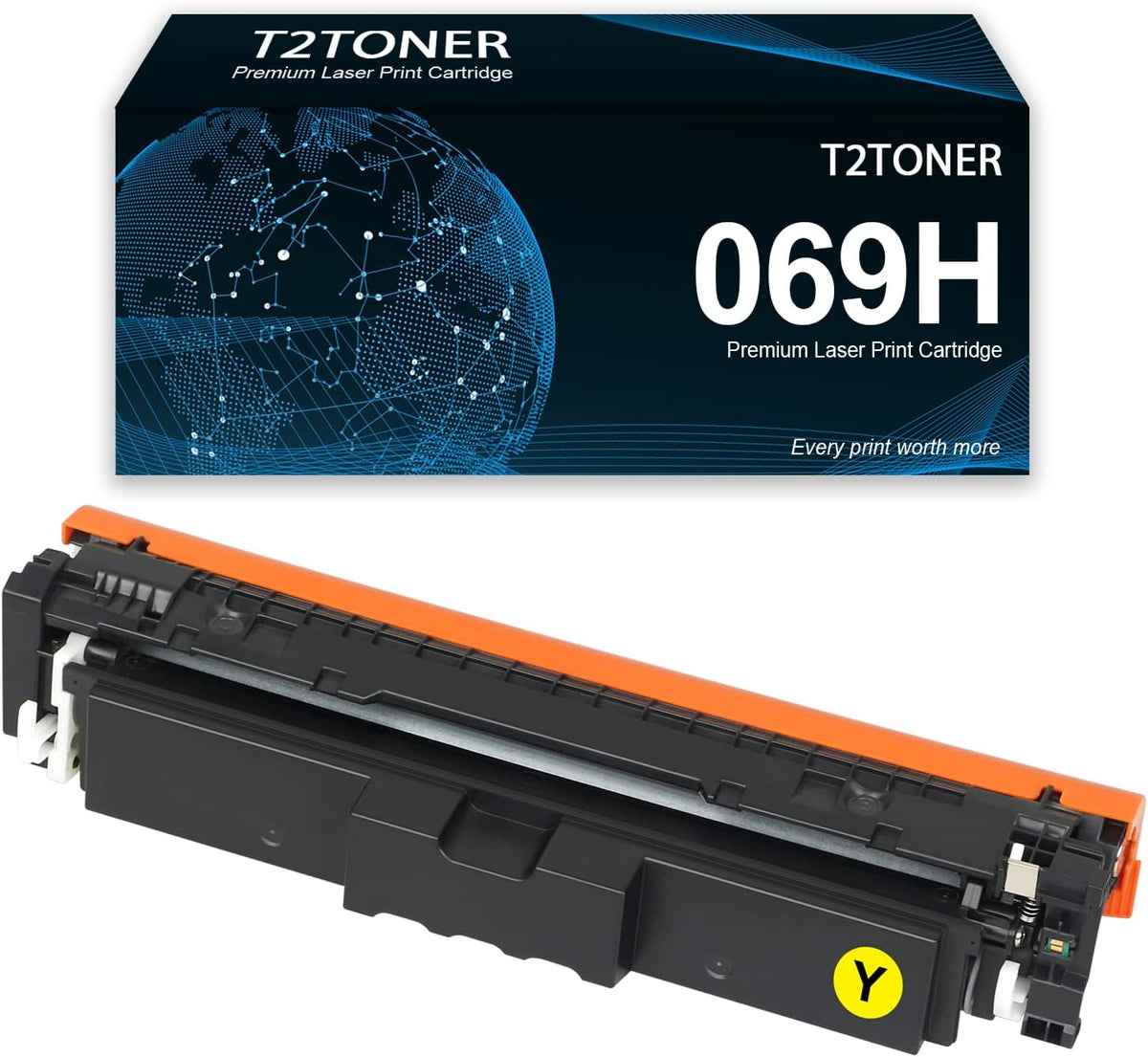 069H Toner Cartridge Remanufactured 069 High Yield Toner Cartridge Replacement for 5095C001 Toner Compatible for imageCLASS MF753Cdw MF751Cdw LBP674Cdw Printer (Yellow)