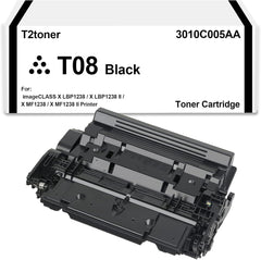 T08 Toner Cartridge Remanufactured T 08 Black Toner Cartridge [with New Chip] 3010C005AA Replacement for ImageCLASS LBP1238 LBP1238II MF1238 MF1238II Printer