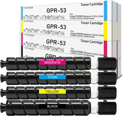 GPR-53 Toner Cartridge Remanufactured GPR53 Toner Cartridges 8524B003 8525B003 8526B003 8527B003 Replacement for imageRUNNER Advance C3325 C3330 C3525 C3530 DX C3730 Printer(4-Pack)