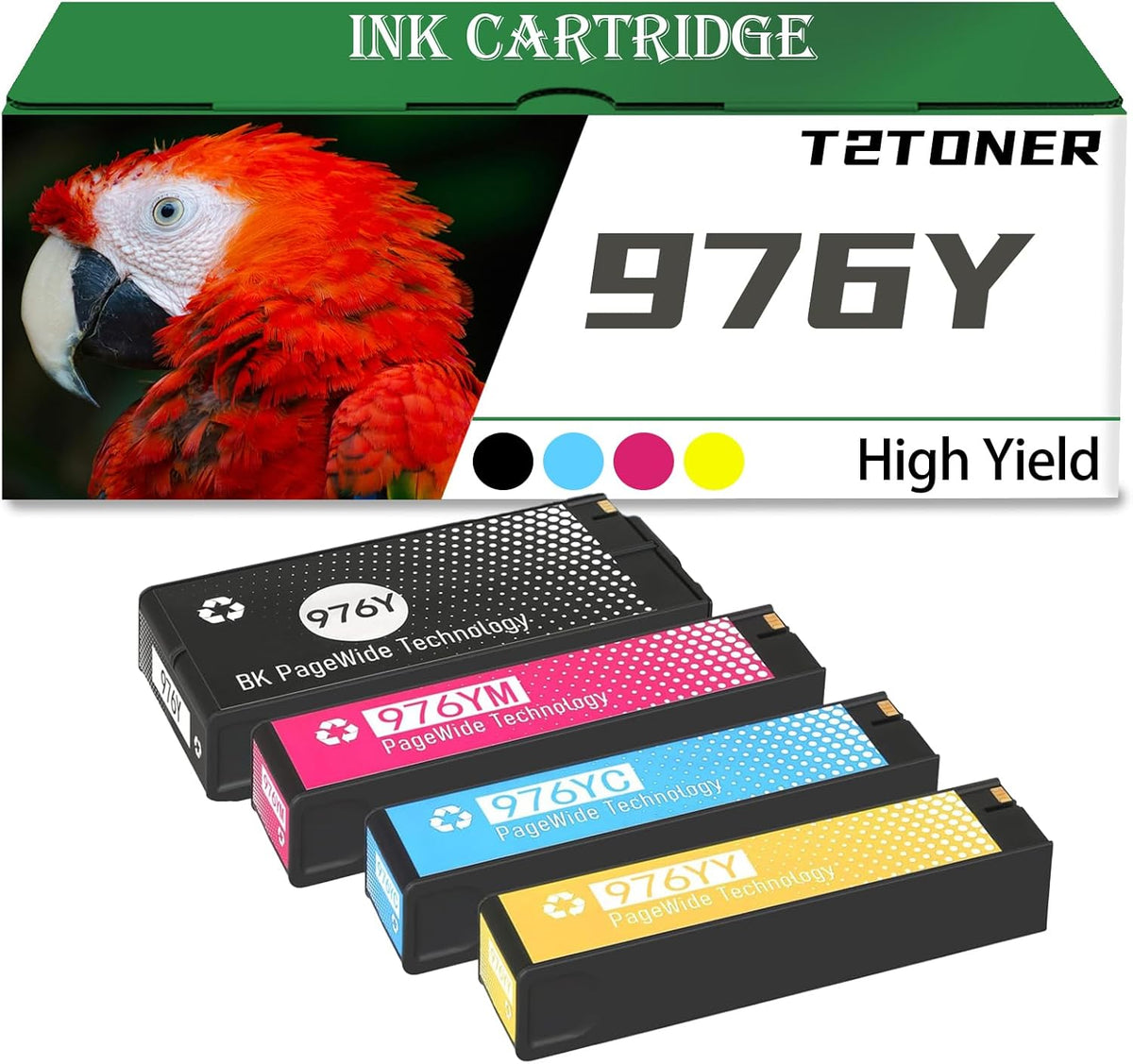 976Y 976 Ink Cartridge Remanufactured L0R06A L0R08A L0R05A L0R07A Replacement for PageWide Managed P55250dw P57750dw PageWide Pro 552dw MFP 577dw MFP 577z