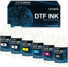 DTF 6 x 250ML Ink Replacement for printhead R1390 R2400 R2800 L1800 L1430 L800 P408 P400 P608 XP-15000 Printer.2W+BCMY